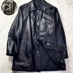 入手困難/未使用級✨フェラガモ レザーコート 2way ガンチーニ カシミア混 入手困難/未使用級✨フェラガモ レザーコート 2way ガンチーニ
