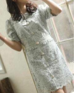swankiss　サマーレースワンピース　ライトブルー