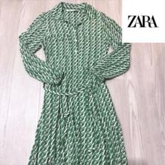 ZARA ロングワンピース　緑