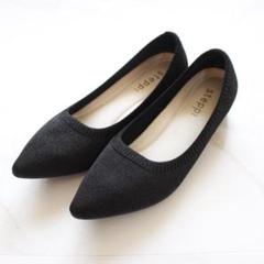 【未使用新品✨】steppi ステッピ 黒メッシュ パンプス 6H(24.5㎝) ラウンド メッシュ バレエパンプス / steppi | ファッション通販