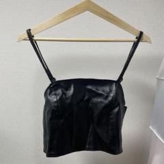 黒 合成皮革 ビスチェ サイズ M