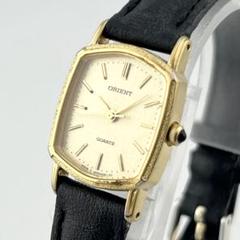 【稼働】ORIENT クオーツ スクエア ゴールド レディース