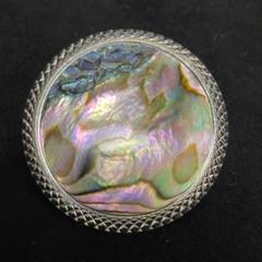 貝細工ブローチ　ヴィンテージ