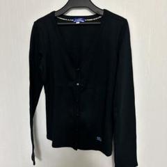 現行タグ　BURBERRY ガーディガン　ノーカラー　ブラック　TB BURBERRY BLACK LABEL(バーバリーブラックレーベル) / カシミア