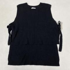 ミデュウミソリッドMIDIUMISOLID サイドスリットニットデザイン