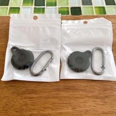 Apple AirTag ブラック 2個セット カラビナ付き