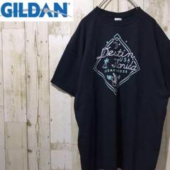 GILDAN☆ビッグプリント入りコットンTシャツ