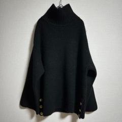 美品『TICCA』ティッカ【F】タートルビッグプルオーバー 金ボタン