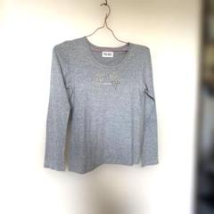 PINK HOUSE グレー 長袖 Tシャツ リボン装飾
