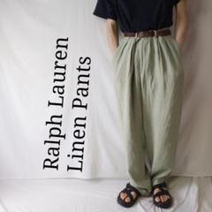tama様希少カラーRalphLaurenラルフローレンツータックリネンパンツ tama様希少カラーRalphLaurenラルフローレンツータックリネン