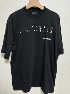 11335【美品・定価約10万円】バレンシアガ☆ラバーロゴ定番カラー黒tシャツ 11335【美品・定価約10万円】バレンシアガ☆ラバーロゴ定番