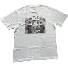 Tシャツ 平成フラミンゴ ごめんくだ祭 白 ホワイト L 古着