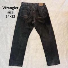 Wrangler リラックスフィット ブラック　ワイドデニム　34×32 USA