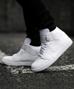 NIKE ナイキ AIR JORDAN 1 MID 26.5cmトリプルホワイト