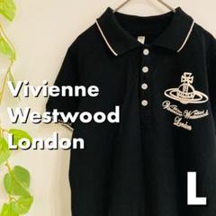ビビアンウエストウッド レディース ポロシャツ L ゴルフ 襟裏ブランド名印字 ビビアンウエストウッド レディース ポロシャツ L ゴルフ 襟裏