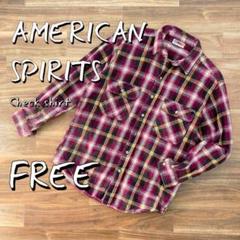 AMERICAN SPIRITアメリカンスピリット80sUSA製ヘビーネルシャツ