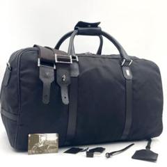 ダンヒル ダッフルバッグ ボストン ビジネス 大容量 裏地柄 レザー グリーン 美品✨dunhill ダンヒル ボストンバッグ ビジネスバッグ レザー