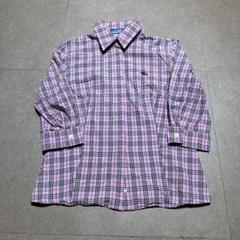 BURBERRY BLUE LABEL 半袖 シャツ ピンク チェック バーバリーブルーレーベル Tシャツ 半袖 総柄 ノバチェック