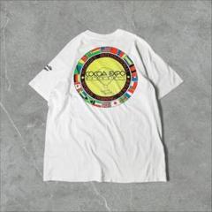80s Hanes COCOA EXPO シングル 野球 国旗 Tシャツ XL