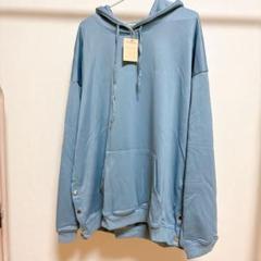 水色 フード付きパーカー　3XL