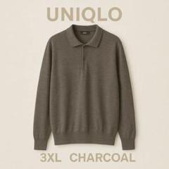 完売品　新品未使用ユニクロ　新宿オンライン限定メリノニットポロ　XXL ユニクロ公式 | メリノニットポロセーター