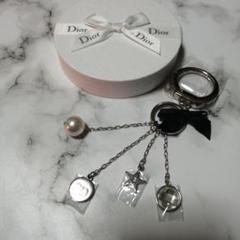 ディオールDior　星　リボン　パール　キーホルダー　バッグチャーム　ノベルティ