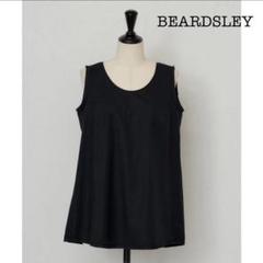 極美品　24SS　BEARDSLEY　シャツタンク　洗える　ブラック　フリー 極美品 24SS BEARDSLEY シャツタンク 洗える ブラック フリー