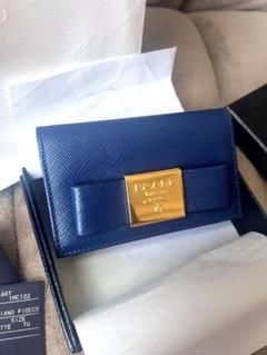 【ぴよ丸】PRADA ネイビー サフィアーノレザー 名刺入れ ぴよ丸様専用】PRADA ネイビー サフィアーノレザー 名刺入れ