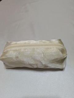 ミニポーチ約横16縦6ベージュ花