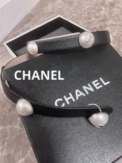 【ロゴ部分がエレガント♡】CHANEL ベルト シャネルベルト女性用 パール&ビジュー CCロゴキラキラベルト