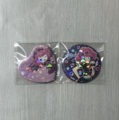 アイカツスターズ！ 桜庭ローラ ハート缶バッジ グリッターガラポン 非売品 アイカツアニon マグネット付缶バッジ 虹野ゆめ 桜庭ローラ