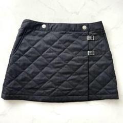 23区ゴルフ キルティング スカート サイドバックル 中綿 秋冬 黒