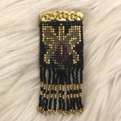 ハンドメイド ビーズ ピン ブローチ バタフライ 蝶