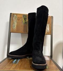 Vibram ビブラム　スエード　ロングブーツ　3cmヒール　37 1/2