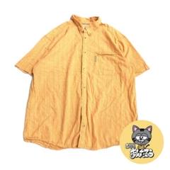 コロンビア 古着 半袖シャツ チェックシャツ オレンジ 2XL
