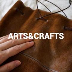 良品 ARTS&CRAFT 巾着 ホースレザーバッグ ハラコ ブラウンのサムネイル