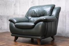ECK99 IDC大塚家具 オースチン 1人掛けソファ レザー/総本革張り