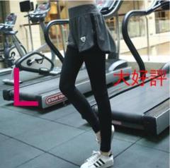 Lサイズ ブラック レディース フィットネス ウェア― ショートパンツ タイツ