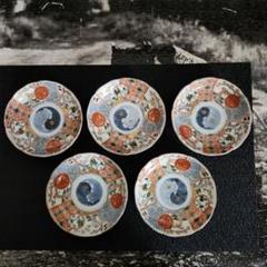 幸せウサギ　古伊万里　錦手　色絵美人角徳利　金彩　色絵　一輪挿し　v613 ☆江戸後期！古伊万里・伊万里 色絵/金襴手！兎/鳥 松/梅模様 皿