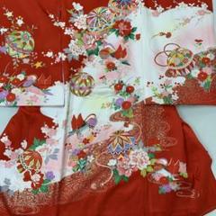 新品（純古典仕様）お宮参り 産着 祝着のきもの京友禅染豪華刺繍