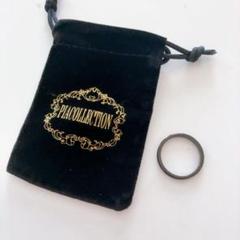 PIA COLLECTION リング シンプル ブラック サイズ不明
