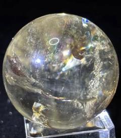 【財運•仕事運】MR119 非加熱！特大！虹・ブルーラダー入りシトリンスフィア⭐️ 財運•仕事運】MR119 非加熱！特大！虹・ブルーラダー入り