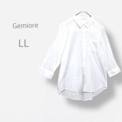 【Lemiore】美品　大きいサイズ　透け感　シアーシャツ　体型カバー　ゆるだぼ