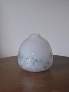 斑文輝耀花生　ガラス　花瓶　上越 玻璃匠楽部　華道具　箱付 Q1802 斑文輝耀花生 ガラス 花瓶 上越 玻璃匠楽部 華道具 箱付 Q1802