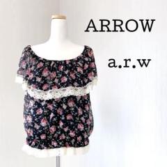 ARROW アロー　花柄レース　ノースリーブトップス