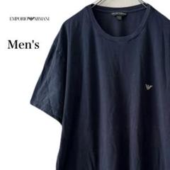 エンポリオアルマーニ 半袖 Tシャツ メンズ ネイビー ワンポイントロゴ