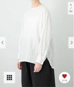 新品タグ付◇ オフ かぐれ リネンクルーネックプルオーバー