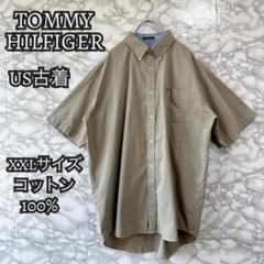 古着 TOMMY HILFIGER 半袖シャツ XXL ボタンダウン US古着