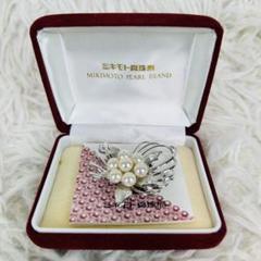 箱付 極美品 MIKIMOTO パール ブローチ シルバー刻印 冠婚葬祭 真珠 ミキモト ブローチ ピンバッチ パール 真珠 フラワー 花 花束