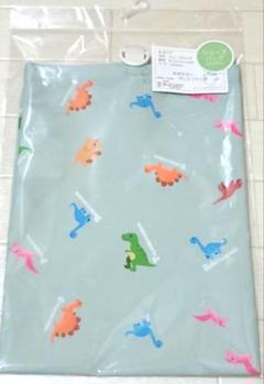 新品シューズバッグ上履き入れ恐竜乾きやすいポリエステル製グリーン22×30cm